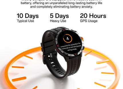 Weofly Conquer 2 Smartwatch for Men & Women – 1.43″ AMOLED Display, GPS Outdoor Sports Watch, 3ATM Waterproof, 100+ Sports Modes, Fitness Tracker iOS & Android Compatible (1 Year Warranty)