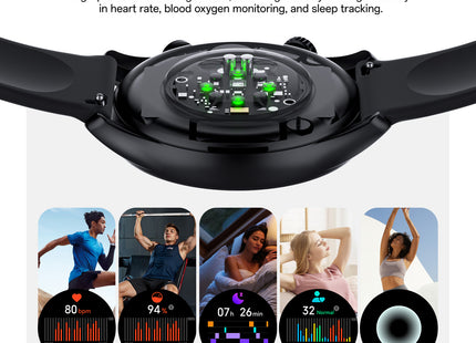 Weofly Spirit 2 Smart Watch for Men & Women, 1.39″ HD Display, Fitness & Heart Rate Tracker, IP68 Waterproof, 100+ Sports Modes, Long Battery Life, Compatible with Android & iOS (1 Year Warranty)