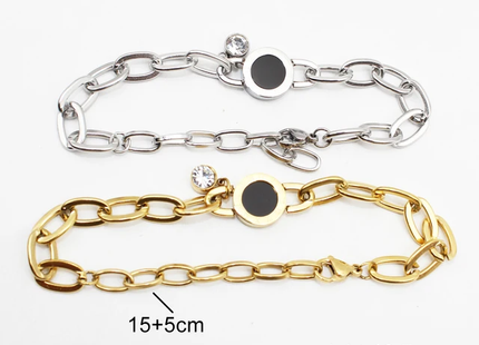 Black and Gold Heavy Chained Waterproof Bracelet