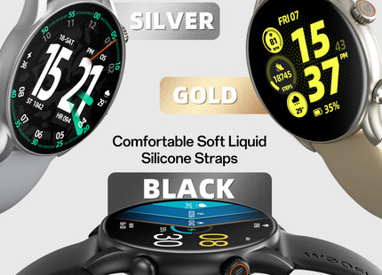 Weofly Spirit 2 Smart Watch for Men & Women, 1.39″ HD Display, Fitness & Heart Rate Tracker, IP68 Waterproof, 100+ Sports Modes, Long Battery Life, Compatible with Android & iOS (1 Year Warranty)