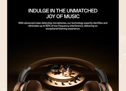 Weofly Nova ANC Wireless Bluetooth Headphones with Active Noise Cancellation, 58H Playtime, ENC Mic & 40mm Drivers