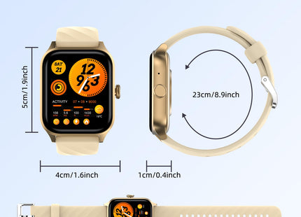 Weofly Active Smart Watch (Answer/Make Calls), 1.85" HD Touch Screen Smartwatch for Men Women Fitness Tracker with 100+ Sport Modes/Heart Rate/Blood Oxygen/Sleep Monitor IP67 Waterproof (1 Year Warranty)