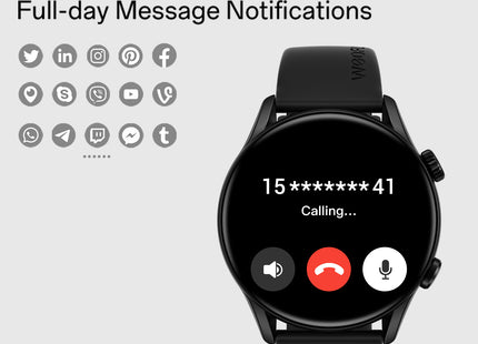 Weofly Spirit 2 Smart Watch for Men & Women, 1.39″ HD Display, Fitness & Heart Rate Tracker, IP68 Waterproof, 100+ Sports Modes, Long Battery Life, Compatible with Android & iOS (1 Year Warranty)