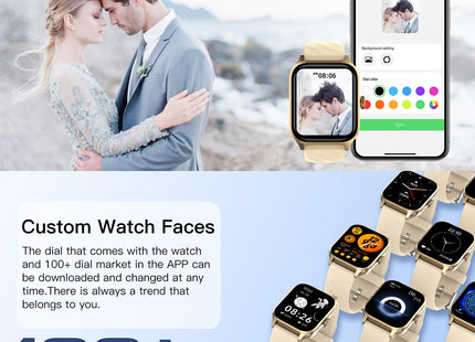 Weofly Active Smart Watch (Answer/Make Calls), 1.85" HD Touch Screen Smartwatch for Men Women Fitness Tracker with 100+ Sport Modes/Heart Rate/Blood Oxygen/Sleep Monitor IP67 Waterproof (1 Year Warranty)