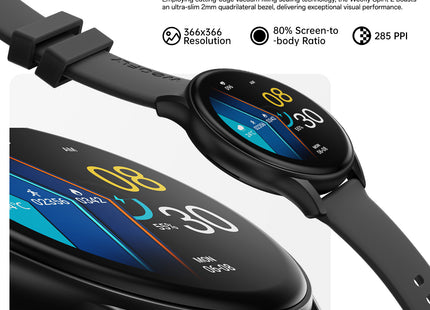 Weofly Spirit 2 Smart Watch for Men & Women, 1.39″ HD Display, Fitness & Heart Rate Tracker, IP68 Waterproof, 100+ Sports Modes, Long Battery Life, Compatible with Android & iOS (1 Year Warranty)