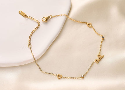 Love and Heart Stainless Steel Bracelet