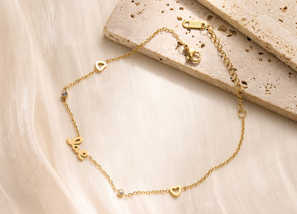 Love and Heart Stainless Steel Bracelet