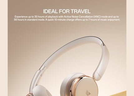 Weofly Nova ANC Wireless Bluetooth Headphones with Active Noise Cancellation, 58H Playtime, ENC Mic & 40mm Drivers