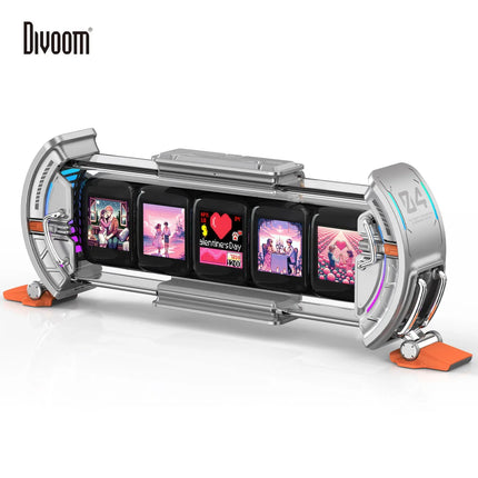 Divoom Times Gate - Cyberpunk Gaming Setup Digital Clock with Smart APP Control WiFi Connect RGB LED DisplayPersonalized Gift