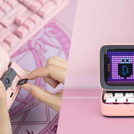 Divoom Ditoo-Pro Retro Pixel Art Bluetooth Portable Speaker Alarm Clock DIY LED Display Board, Cute Gift Home Light Decoration