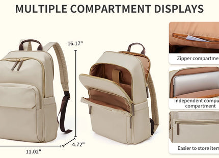 Laptop Backpack Women Casual Travel Backpack Water Resistant Anti Theft College Notebook Backpacks Business Back Packs for Work