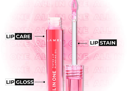 LAMEL All in One Lip Tinted Plumping Oil №401 Peachy 3ml