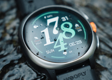 Weofly Vive 2 GPS Smart Watch with 1.43" AMOLED Display, Bluetooth Calling, 5ATM Waterproof, Heart Rate & SpO2 Monitor, Android & iPhone Compatible - Silver
