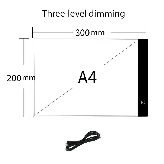 A4 Level Dimmable Led Drawing Copy Pad Board Children's T...