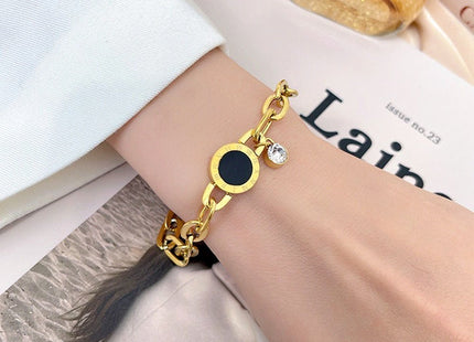 Black and Gold Heavy Chained Waterproof Bracelet