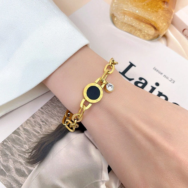 Black and Gold Heavy Chained Waterproof Bracelet