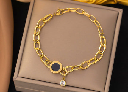 Black and Gold Heavy Chained Waterproof Bracelet