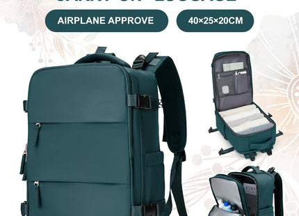 15.6inch Laptop Bag Men's Executive Work Backpack, Backpack Ryanair 40x20x25,Vacuum Packaged Travel Backpack Short-Trip Rucksack