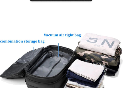 Travel Men 17 inch Laptop Backpack vacuum compression Backpack Business Large Capacity school Backpack expand outdoor backpack