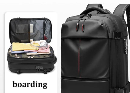 Travel Men 17 inch Laptop Backpack vacuum compression Backpack Business Large Capacity school Backpack expand outdoor backpack
