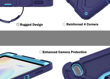 Shockproof Case for iPad 10th(2022) 10.9 inch with 360° Rotating Hand Strap, Portable Shoulder Strap and Pencil Slot