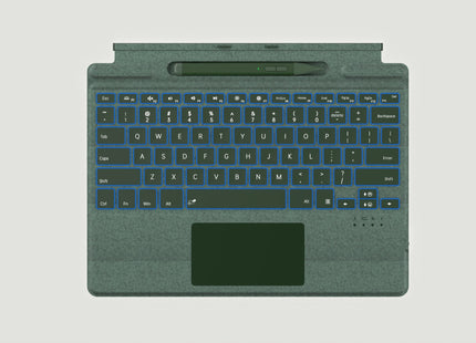 2025 New Color Microsoft Surface Pro 8/9/X/10/11 Bluetooth Magnetic Keyboard with Pen Slot,Touchpad and 7-color Backlit Keyboard