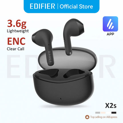 Edifier X2s TWS Bluetooth Earbuds True Wireless Earphone Bluetooth 5.3 13mm Driver Strong Bass Lightweight Design 26hrs Playtime