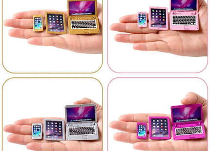 1:12 Dollhouse Toy Mini Simulation Laptop Phone Tablet Ipad Accessories Fit Barbies,BJD,Blythe Doll Children's Gift Girl DIY Toy