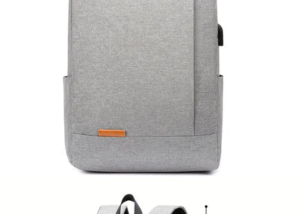 1 Pack 15.6 Inch Men's Business Simple Computer Backpack Usb Charging Lightweight Schoolbag Travel Commuting