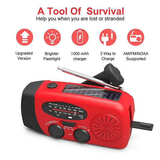 STONEGO Multifunctional FM Radio Outdoor Emergency Hand-c...