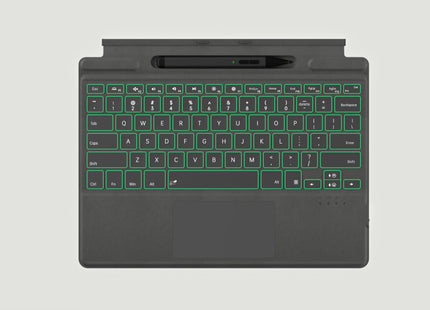 2025 New Color Microsoft Surface Pro 8/9/X/10/11 Bluetooth Magnetic Keyboard with Pen Slot,Touchpad and 7-color Backlit Keyboard