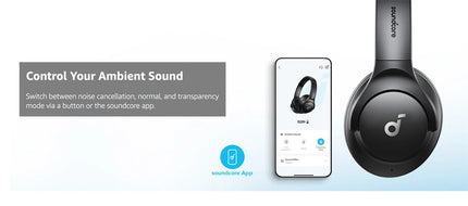 soundcore by Anker Q20i Hybrid Active Noise Cancelling Headphones Wireless Over-Ear Bluetooth 40H Long ANC Playtime
