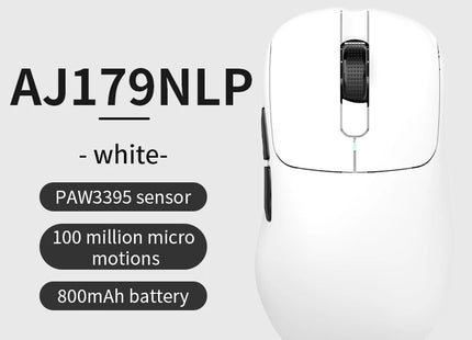 AJAZZ AJ179 PRO PAW3395 Lightweight Wired Wireless Mouse with Magnetic Charging Base Ergonomic Macro Gaming Mouse for PC Laptop