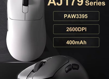 AJAZZ AJ179 PRO PAW3395 Lightweight Wired Wireless Mouse with Magnetic Charging Base Ergonomic Macro Gaming Mouse for PC Laptop