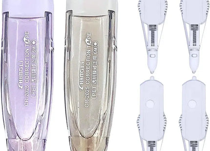 Retractable Correction Tape White Out Refillable Tape Applicator with 8 Replacement Whiteout Tape School Office Supplies