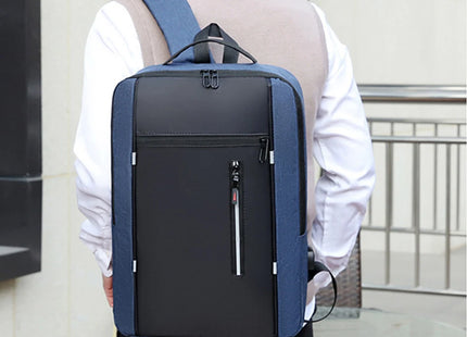 Portable Backpack Camping Travel Bag Business Daypack with USB Charging Port Fit 15.6 Inch Laptops for Men Women
