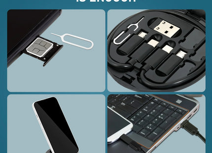 Multi USB Type C to C 60W Charging Adapter Cable Kit USB C to Lighting Conversion Set USB A & Type C to Micro/Type C/Lighting