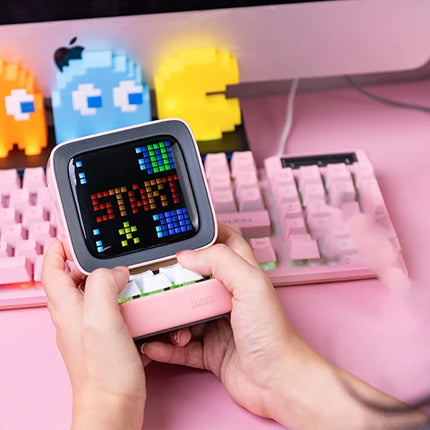 Divoom Ditoo-Pro Retro Pixel Art Bluetooth Portable Speaker Alarm Clock DIY LED Display Board, Cute Gift Home Light Decoration