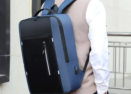Portable Backpack Camping Travel Bag Business Daypack with USB Charging Port Fit 15.6 Inch Laptops for Men Women
