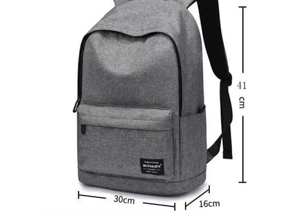 High Quality Oxford Cloth Versatile Backpack Black Grey Washable School Student Backpack 15 Inches Computer Bag Unisex