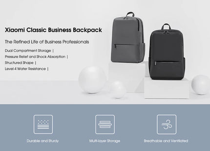 Xiaomi Classic Business Backpack 2 Fashion Laptop Bag for Men and Women Travel Large Capacity Backpack