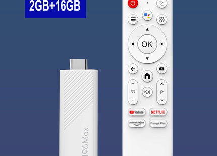 H96 MAX Android TV Stick Allwinner H313 with 2.4G Wifi 5G Wifi6 Dual Brand 8GB 16GB 4K 3D HDR Goole Voice Remote DC 5V 2A