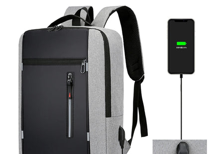 Portable Backpack Camping Travel Bag Business Daypack with USB Charging Port Fit 15.6 Inch Laptops for Men Women