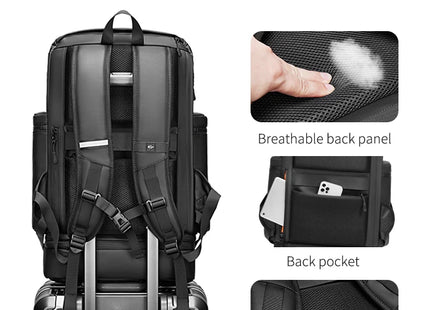 Travel Hiking backpack For Men 50L Large capacity trekking bag outdoor waterproof 16 Inch Laptop Backpack creative With shoe bag
