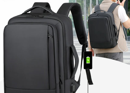 Rilibegan Men Travel Backpack Expand Oxford Big Capacity USB Charge Business Male Backpacks Computer Men Backpacks