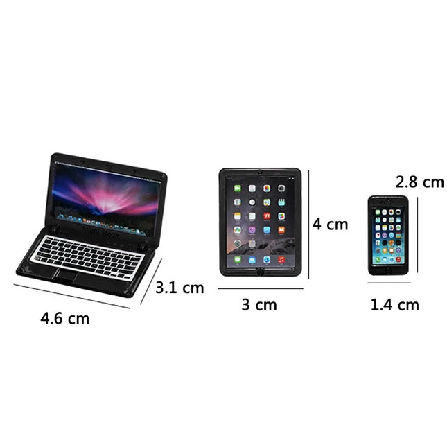 1:12 Dollhouse Toy Mini Simulation Laptop Phone Tablet Ip...