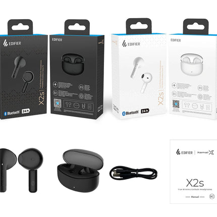 Edifier X2s TWS Bluetooth Earbuds True Wireless Earphone Bluetooth 5.3 13mm Driver Strong Bass Lightweight Design 26hrs Playtime