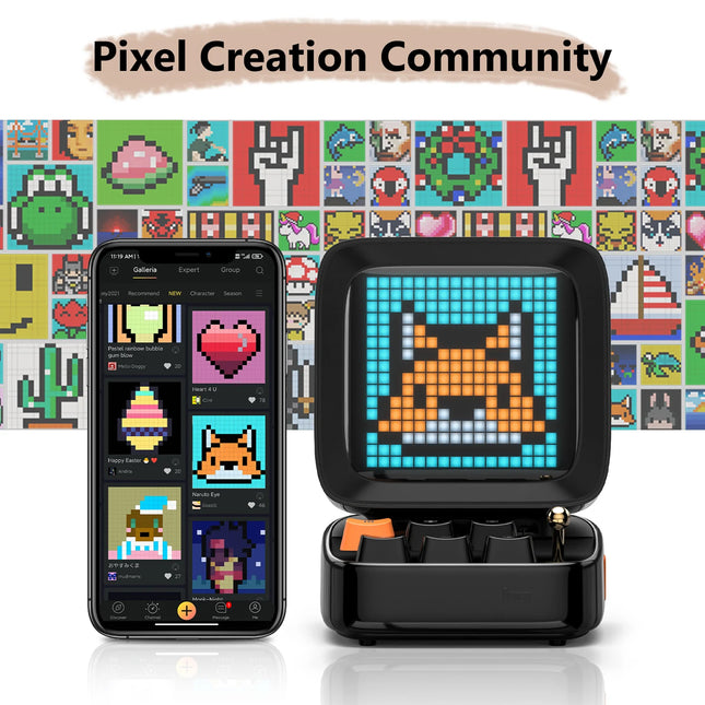 Divoom Ditoo plus Retro Pixel Art Game Bluetooth Speaker ...