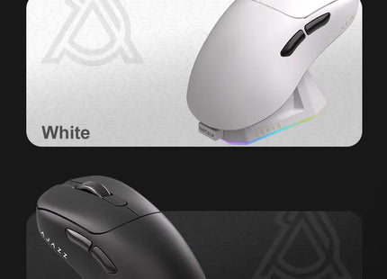 AJAZZ AJ179 PRO PAW3395 Lightweight Wired Wireless Mouse with Magnetic Charging Base Ergonomic Macro Gaming Mouse for PC Laptop