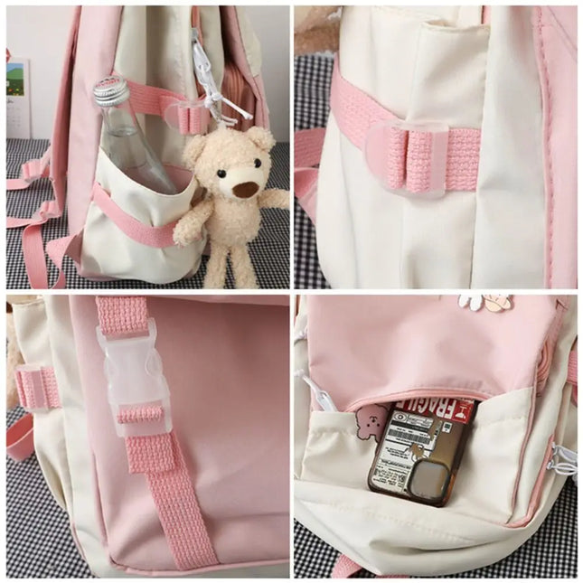 Waterproof Teenage Nylon Book Bag Large Capacity College ...